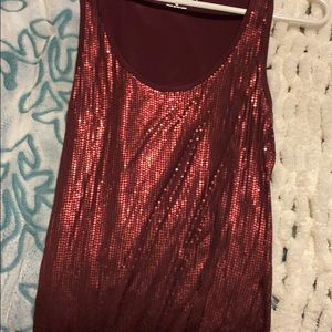 Dark red tank top